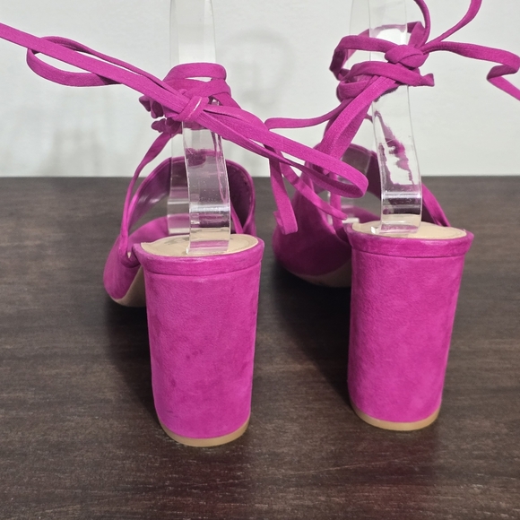 🤩Host Pick❤️NWOT Hot Pink Gianni Bini Block Heels Women's Size 7M - Picture 9 of 13